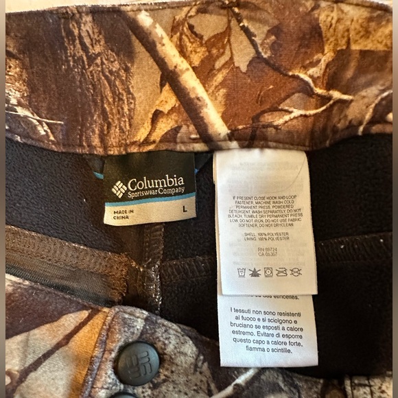 Columbia Fleece Camouflage Pants L - Picture 6 of 6